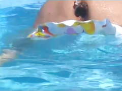 Anal speculum outdoor in the pool