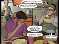CUMING OUT AMERICAN STYLE 3D Gay Cartoon Animated Comics