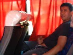 Str8 filipino jerk & cum in bus ride